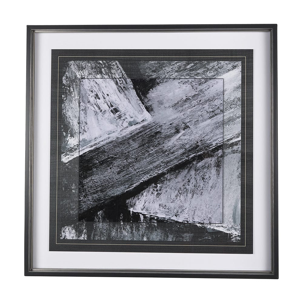 Mercana - Black Composition I by Mercana Studio Hand Embellished Textured Framed Art Print Matted under Glass - 14751 view 1