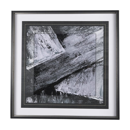 Mercana - Black Composition I by Mercana Studio Hand Embellished Textured Framed Art Print Matted under Glass - 14751 view 1