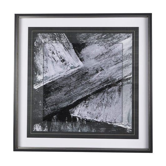 Mercana - Black Composition I by Mercana Studio Hand Embellished Textured Framed Art Print Matted under Glass - 14751 view 1