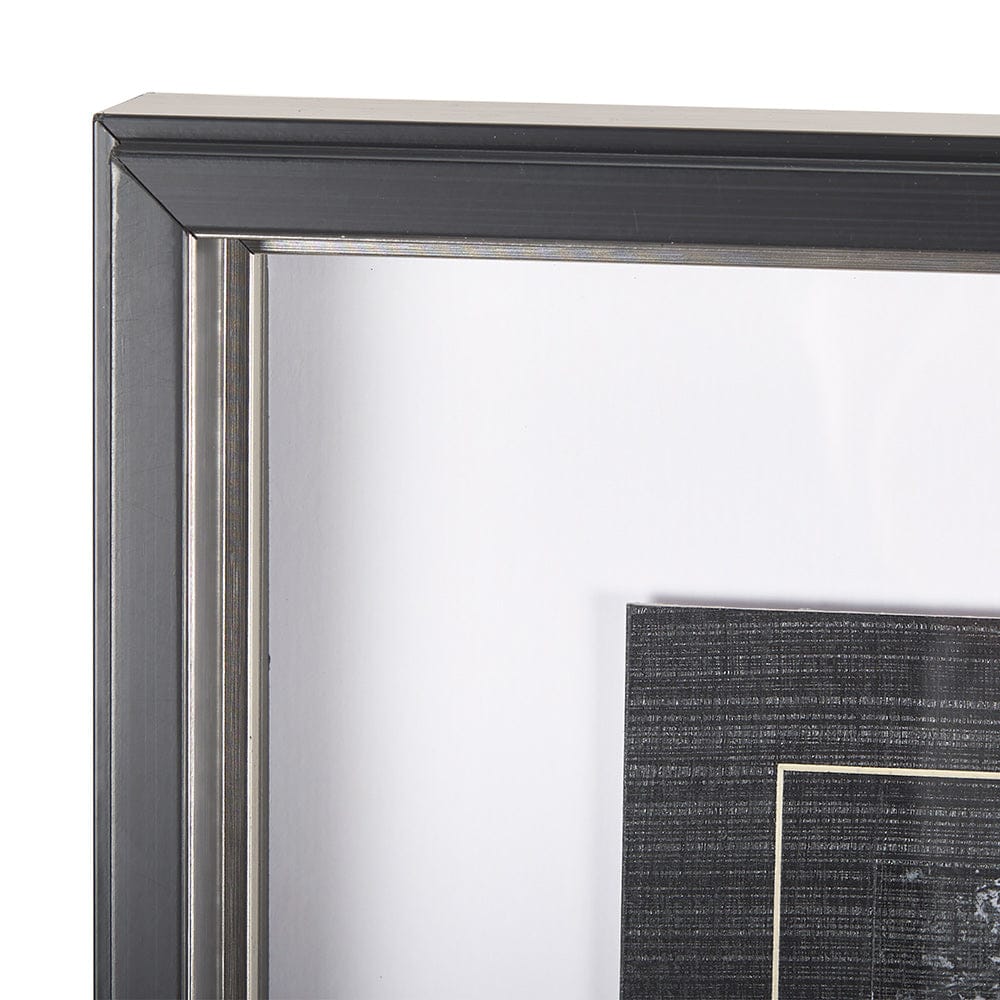 Mercana - Black Composition I by Mercana Studio Hand Embellished Textured Framed Art Print Matted under Glass - 14751 view 4