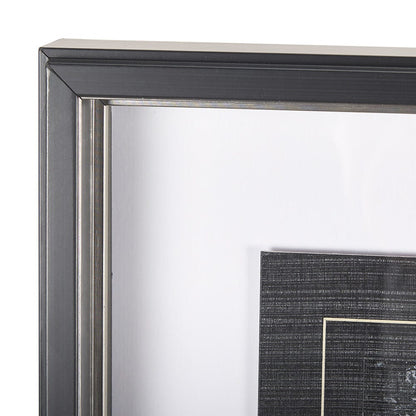 Mercana - Black Composition I by Mercana Studio Hand Embellished Textured Framed Art Print Matted under Glass - 14751 view 4