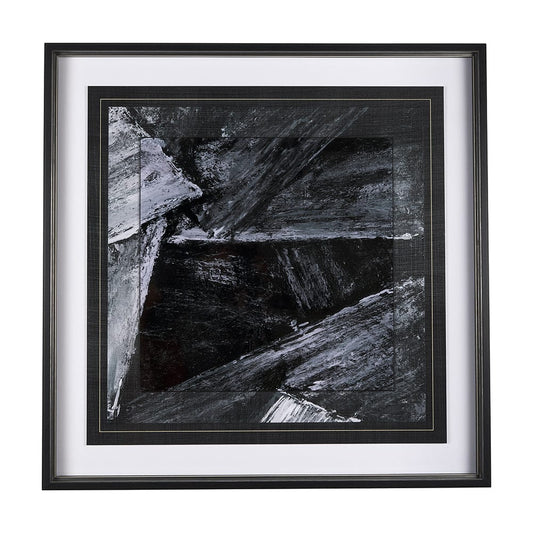 Mercana - Black Composition II by Mercana Studio Hand Embellished Textured Framed Art Print Matted under Glass - 14752 view 1