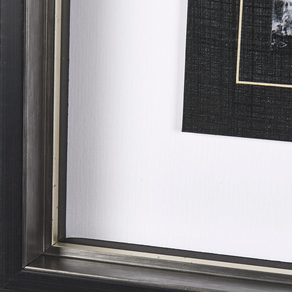 Mercana - Black Composition II by Mercana Studio Hand Embellished Textured Framed Art Print Matted under Glass - 14752 view 5