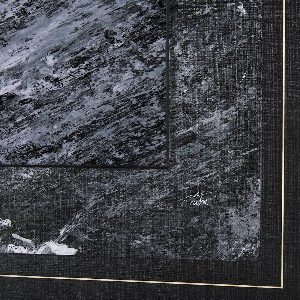Mercana - Black Composition II by Mercana Studio Hand Embellished Textured Framed Art Print Matted under Glass - 14752 view 6