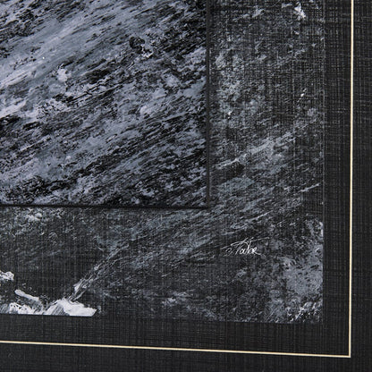 Mercana - Black Composition II by Mercana Studio Hand Embellished Textured Framed Art Print Matted under Glass - 14752 view 6
