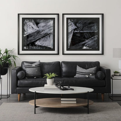 Mercana - Black Composition II by Mercana Studio Hand Embellished Textured Framed Art Print Matted under Glass - 14752 view 8