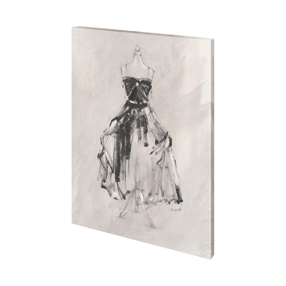 Mercana - Black Evening Gown I by Ethan Harper a Hand Embellished Textured Canvas - 101219-S view 1