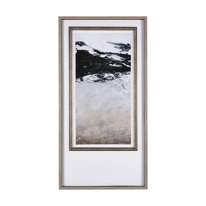 Mercana - Black Strokes I by Mercana Studio a Hand Embellished Textured Framed Art Print Matted under Glass - 14767 view 1