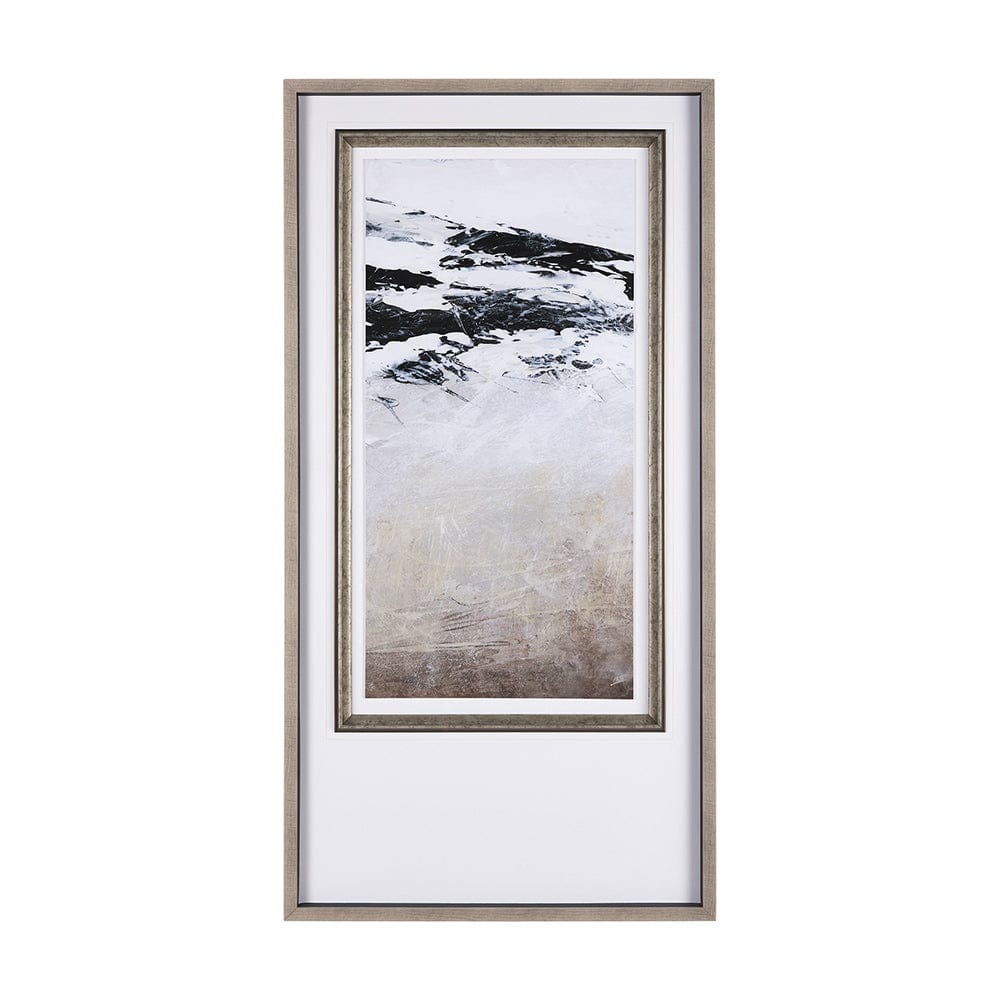 Mercana - Black Strokes II by Mercana Studio a Hand Embellished Textured Framed Art Print Matted under Glass - 14768 view 1