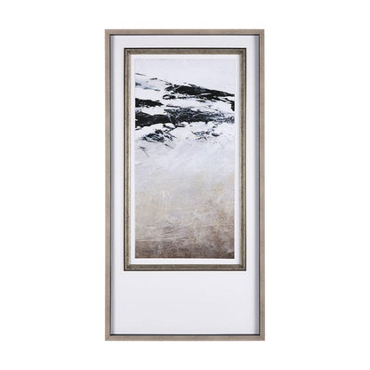 Mercana - Black Strokes II by Mercana Studio a Hand Embellished Textured Framed Art Print Matted under Glass - 14768 view 1
