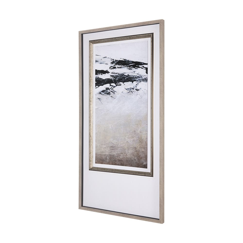 Mercana - Black Strokes II by Mercana Studio a Hand Embellished Textured Framed Art Print Matted under Glass - 14768 view 2