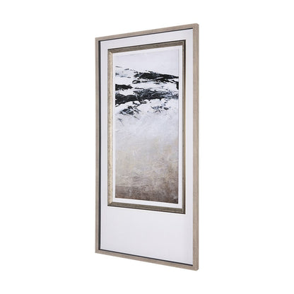 Mercana - Black Strokes II by Mercana Studio a Hand Embellished Textured Framed Art Print Matted under Glass - 14768 view 2