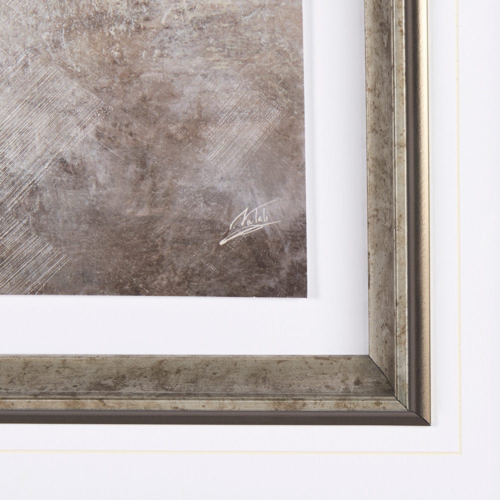 Mercana - Black Strokes II by Mercana Studio a Hand Embellished Textured Framed Art Print Matted under Glass - 14768 view 6