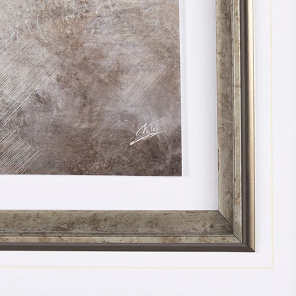 Mercana - Black Strokes II by Mercana Studio a Hand Embellished Textured Framed Art Print Matted under Glass - 14768 view 6