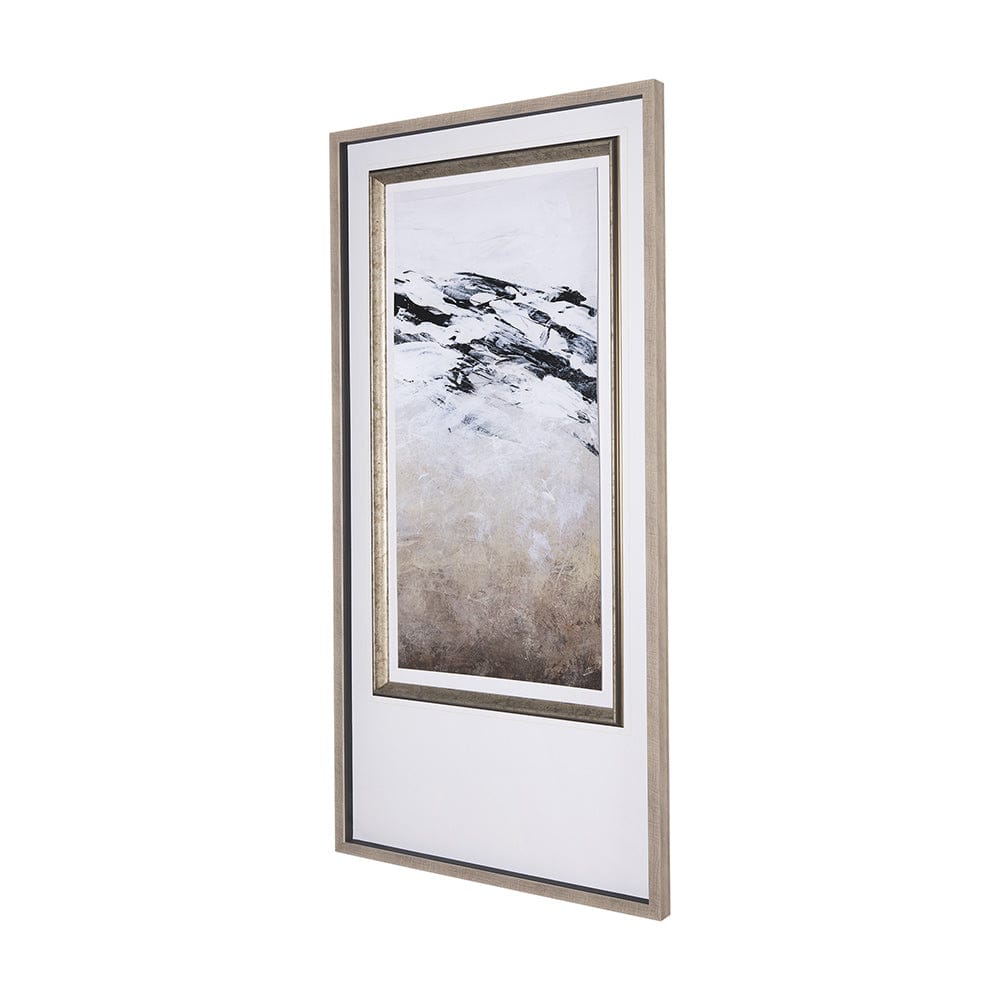 Mercana - Black Strokes III by Mercana Studio a Hand Embellished Textured Framed Art Print Matted under Glass - 14769 view 2