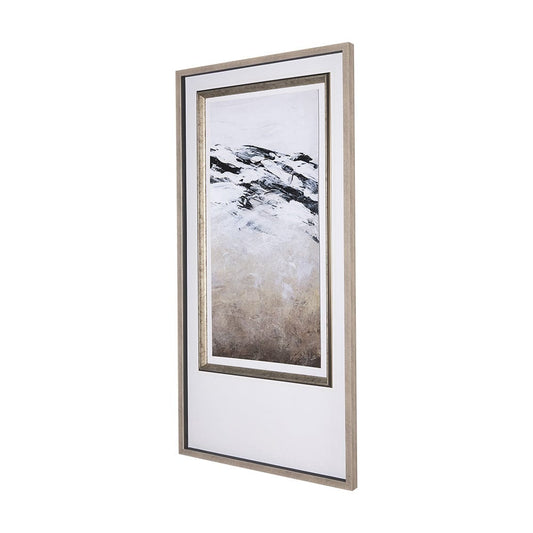 Mercana - Black Strokes III by Mercana Studio a Hand Embellished Textured Framed Art Print Matted under Glass - 14769 view 2