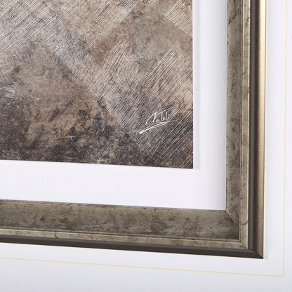 Mercana - Black Strokes III by Mercana Studio a Hand Embellished Textured Framed Art Print Matted under Glass - 14769 view 6