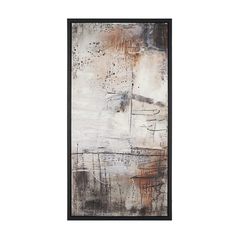 Mercana - Blk Wht Bronze I by Jennifer Goldberger a Hand Embellished Textured Framed Canvas - 101091-FL view 1