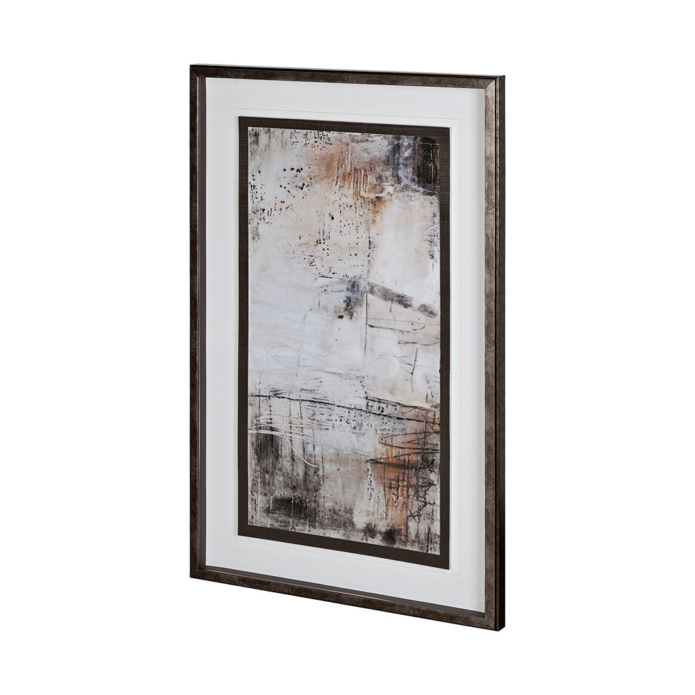 Mercana - Blk Wht Bronze I by Jennifer Goldberger Hand Embellished Textured Framed Art Print Matted under Glas - 12316 view 1