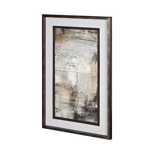 Mercana - Blk Wht Bronze II by Jennifer Goldberger Hand Embellished Framed Art Print Matted under Glass - 12317 view 1