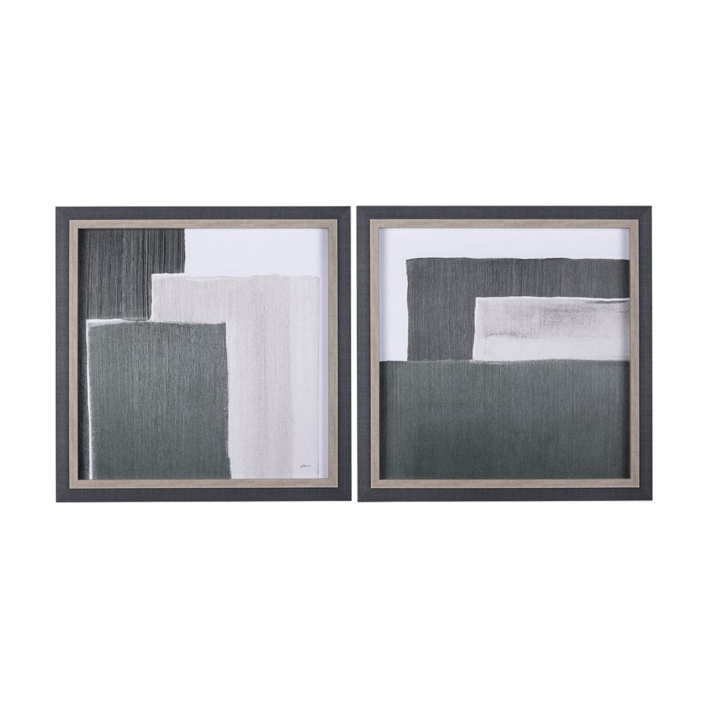 Mercana - Blocks I by Mercana Studio a Hand Embellished Textured Framed Art Print - 14315 view 8