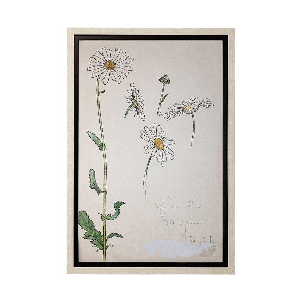 Mercana - Blom Ritning by John Bauer a Hand Embellished Textured Framed Art Print Matted under Glass - 13607 view 1