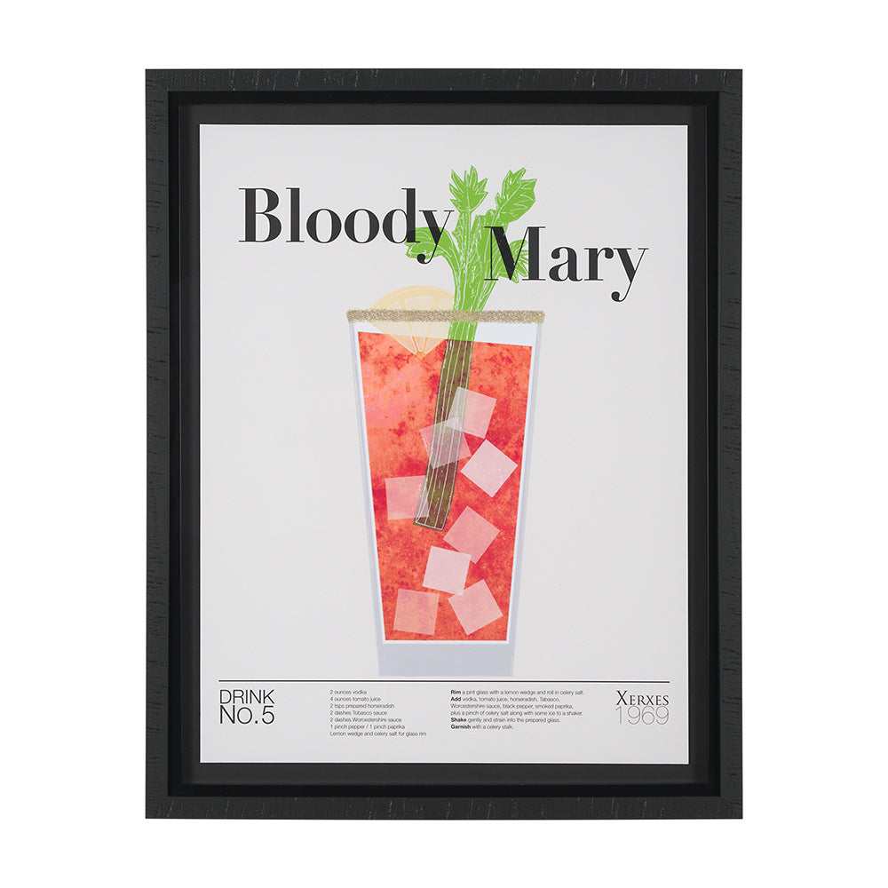 Mercana - Bloody Mary by Mercana Studio a Hand Embelished Textured Framed Art Print Matted under Glass - 15432 view 1