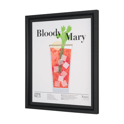 Mercana - Bloody Mary by Mercana Studio a Hand Embelished Textured Framed Art Print Matted under Glass - 15432 view 2