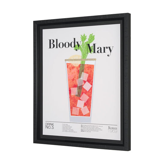 Mercana - Bloody Mary by Mercana Studio a Hand Embelished Textured Framed Art Print Matted under Glass - 15432 view 2