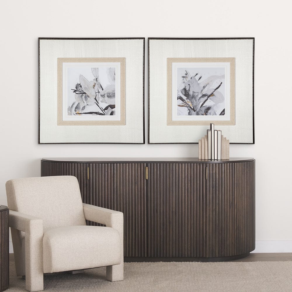 Mercana - Blooming Opalescent I by Mercana Studio Hand Embellished Textured Framed Art Print Matted under Glas - 12218 view 3