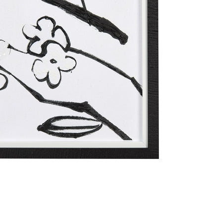 Mercana - Blossoming Cherry Branch by Mercana Studio Hand Embellished Framed Art Print Matted under Glass - 14682 view 2