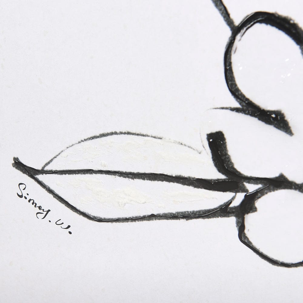 Mercana - Blossoming Cherry Branch by Mercana Studio Hand Embellished Framed Art Print Matted under Glass - 14682 view 5