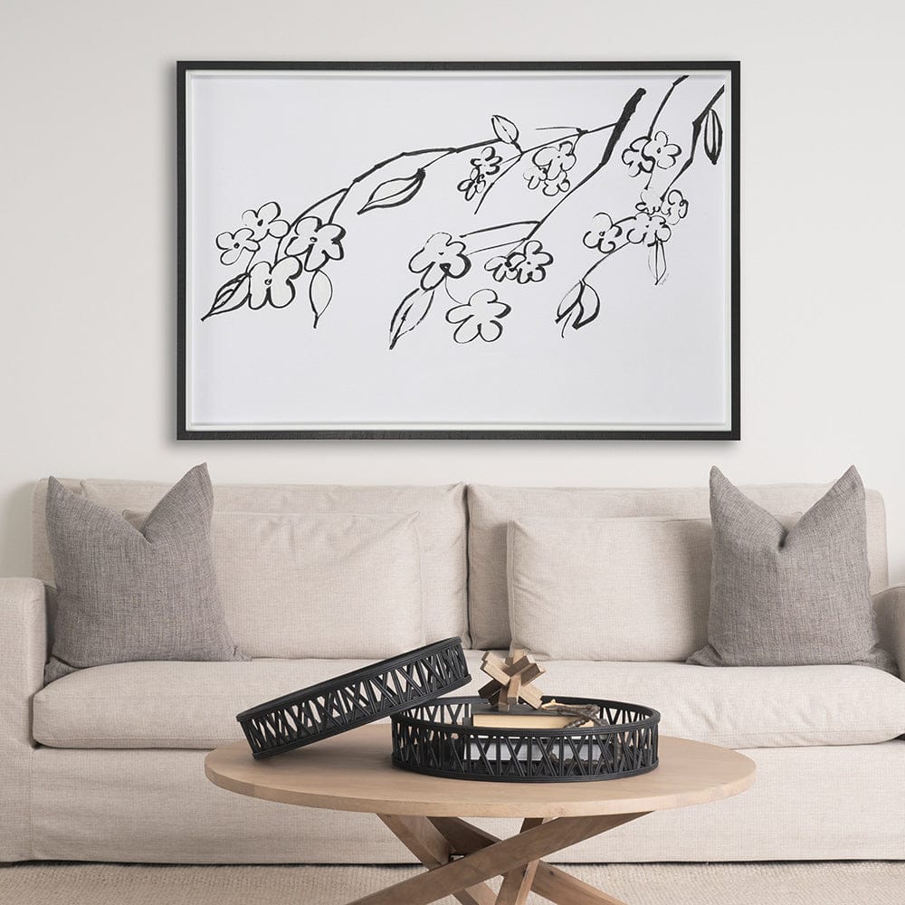 Mercana - Blossoming Cherry Branch by Mercana Studio Hand Embellished Framed Art Print Matted under Glass - 14682 view 7