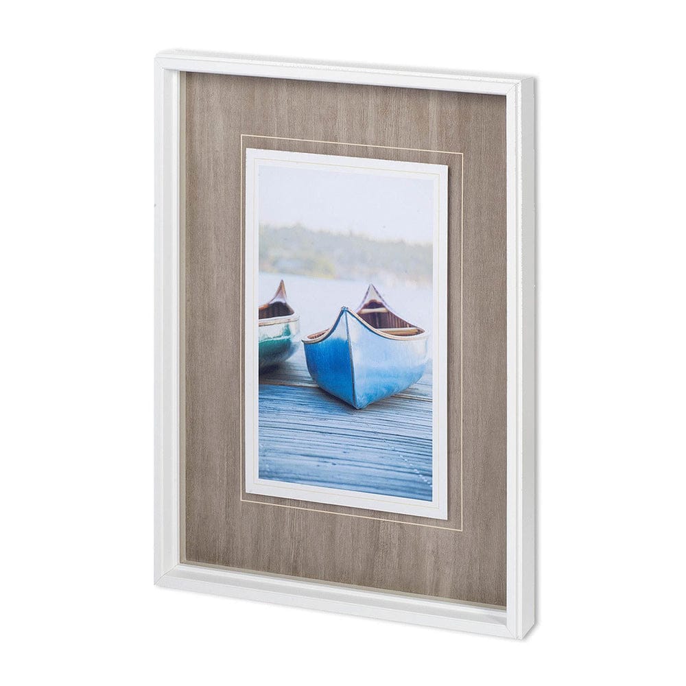 Mercana - Blue Canoe MMC-0062 by Mercana Studio a Framed Art Print Matted under Glass - 11502 view 1