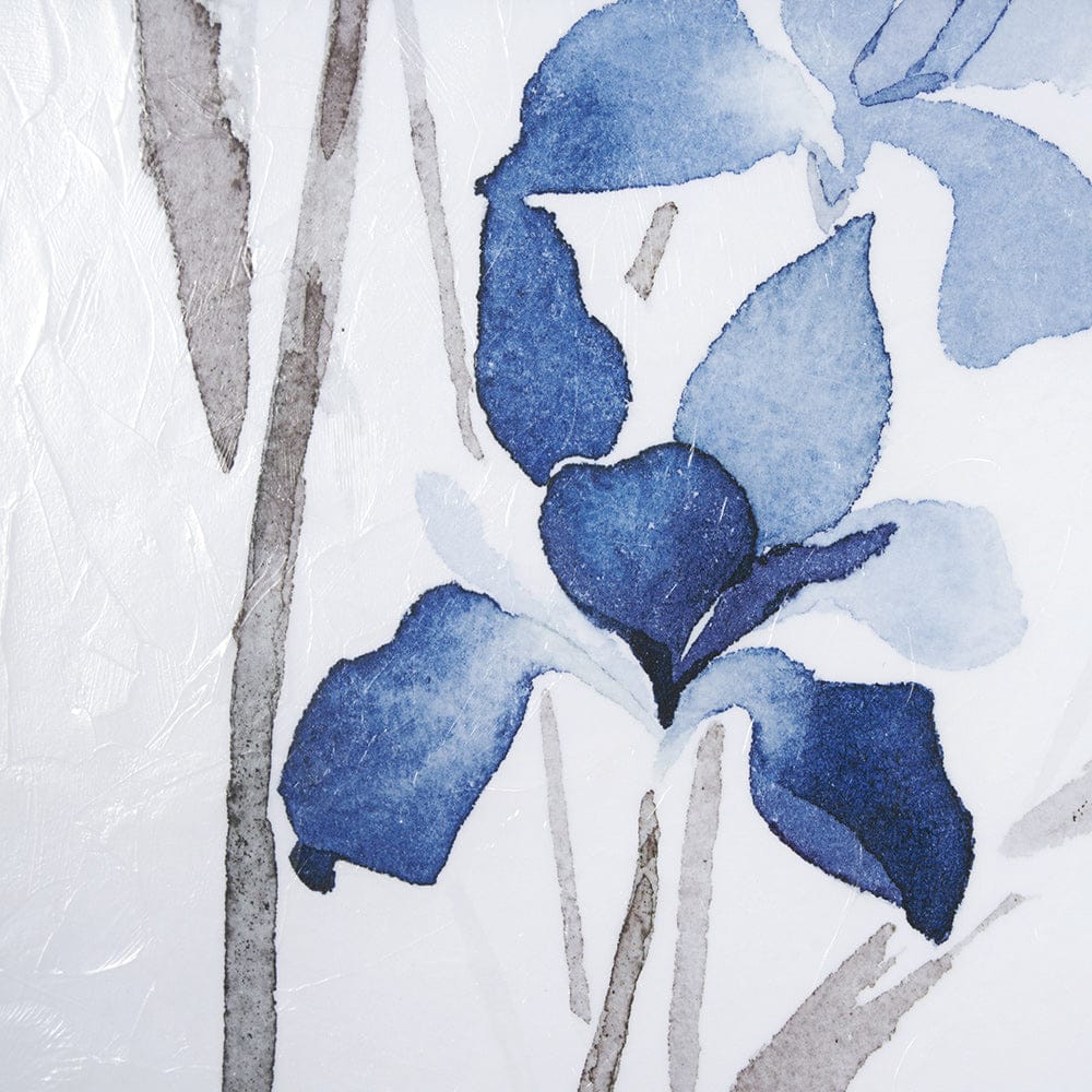 Mercana - Blue Iris II by Mercana Studio a Hand Embellished Textured Framed Art Print Matted under Glass - 15220 view 7