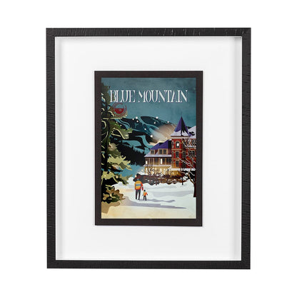 Mercana - Blue Mountain by Simeng a Framed Art Print Matted under Glass - 14392 view 1