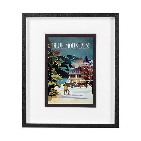 Mercana - Blue Mountain by Simeng a Framed Art Print Matted under Glass - 14392 view 1