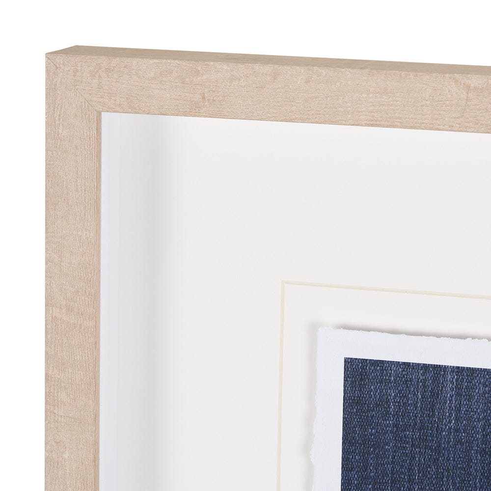 Mercana - Blue Tapestry I by Mercana Studio a Hand Embelished Textured Framed Art Print Matted under Glass - 14973 view 4