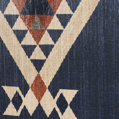 Mercana - Blue Tapestry I by Mercana Studio a Hand Embelished Textured Framed Art Print Matted under Glass - 14973 view 7