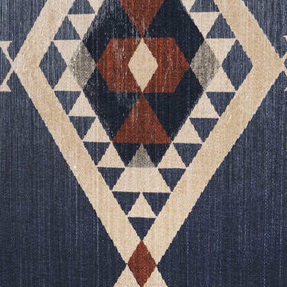 Mercana - Blue Tapestry II by Mercana Studio a Hand Embelished Textured Framed Art Print Matted under Glass - 14974 view 7