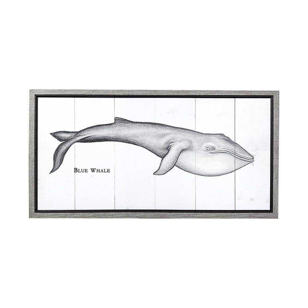 Mercana - Blue Whale by Mercana Studio a Hand Embellished Textured Framed Art Print - 13564 view 1