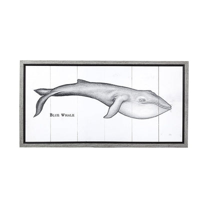 Mercana - Blue Whale by Mercana Studio a Hand Embellished Textured Framed Art Print - 13564 view 1