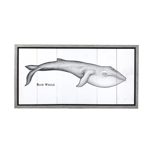 Mercana - Blue Whale by Mercana Studio a Hand Embellished Textured Framed Art Print - 13564 view 1