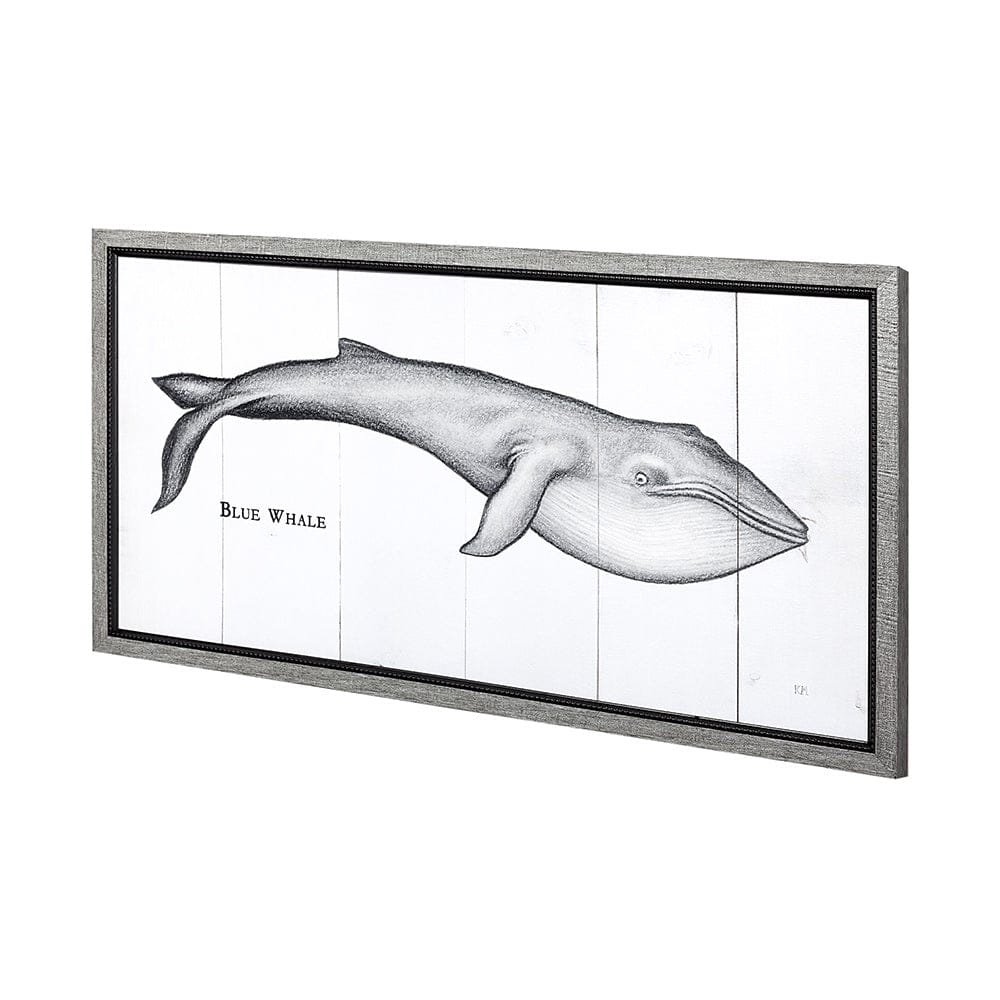 Mercana - Blue Whale by Mercana Studio a Hand Embellished Textured Framed Art Print - 13564 view 2