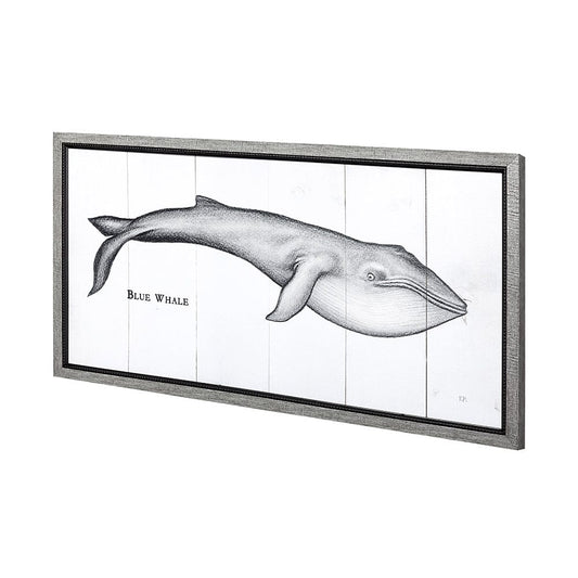 Mercana - Blue Whale by Mercana Studio a Hand Embellished Textured Framed Art Print - 13564 view 2