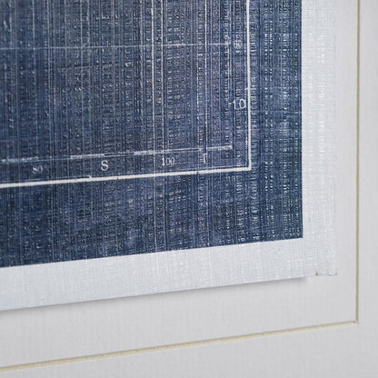 Mercana - Blueprint World Map by Sue Schlabach a Hand Embellished Textured Framed Art Print Matted under Glass - 13072 view 5