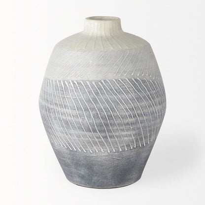 Mercana - Blume 10H Off-White w/ Gray Textured Vase - 70073 view 2