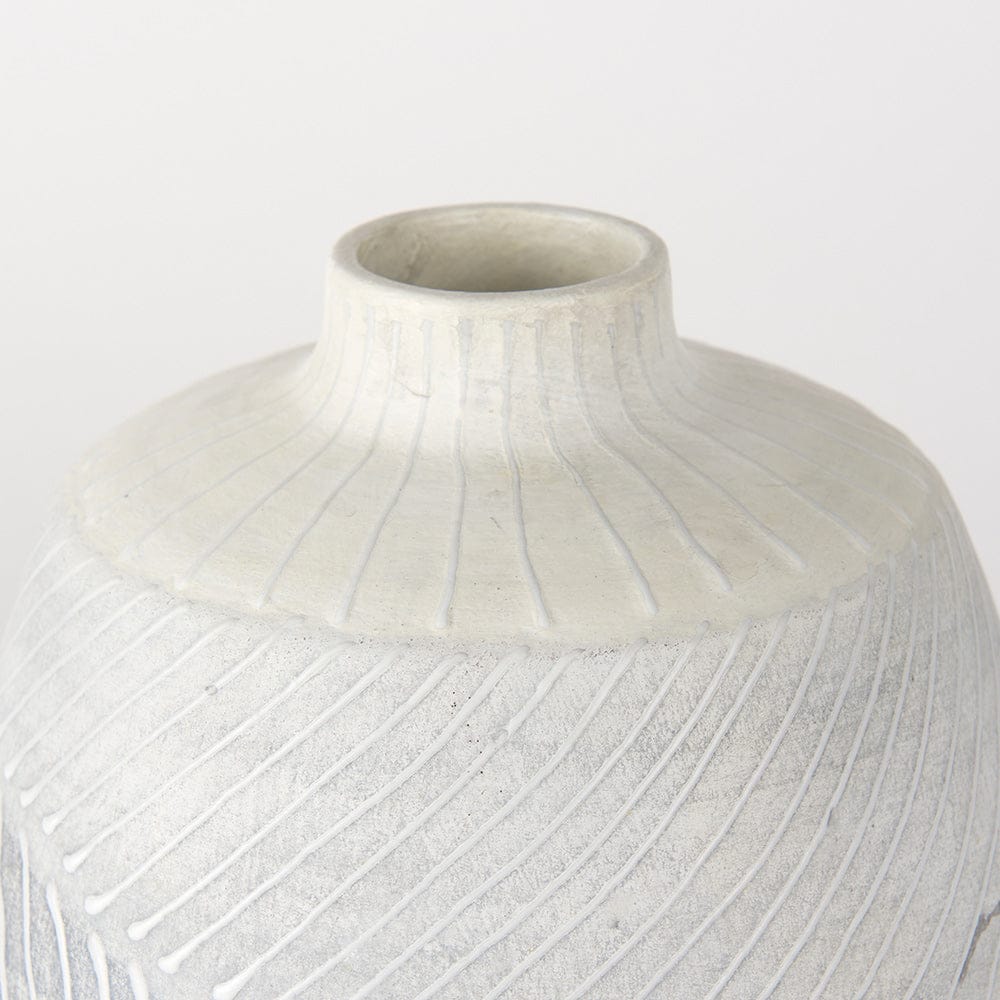 Mercana - Blume 10H Off-White w/ Gray Textured Vase - 70073 view 4