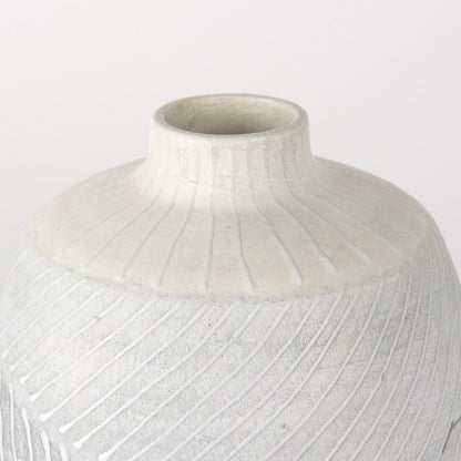 Mercana - Blume 10H Off-White w/ Gray Textured Vase - 70073 view 4