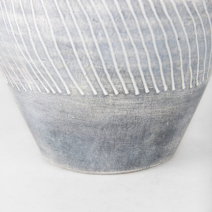 Mercana - Blume 10H Off-White w/ Gray Textured Vase - 70073 view 7